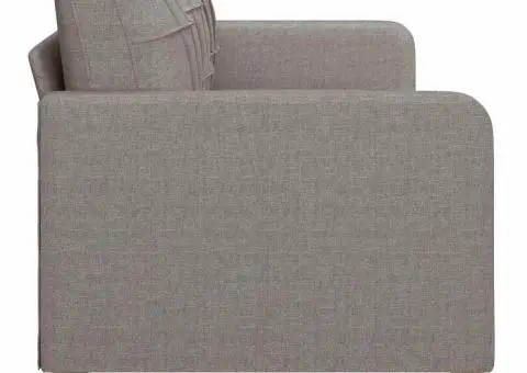 Canapea cu 3 locuri, taupe, 180 cm, material textil - 4/5