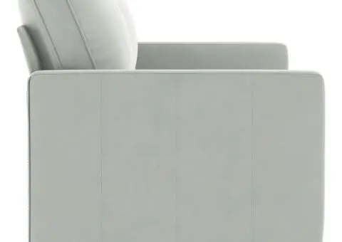 Canapea cu 2 locuri, gri deschis, 140 cm, catifea - 4/5