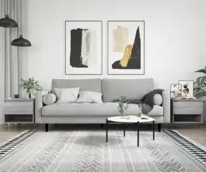 vidaXL Măsuțe de cafea, 2 buc., gri sonoma, 50x46x50 cm, lemn compozit