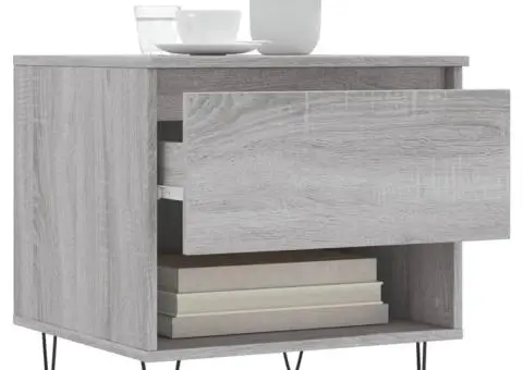 Măsuțe de cafea, 2 buc., gri sonoma, 50x46x50 cm, lemn compozit - 4/5