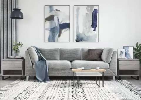 Măsuțe de cafea, 2 buc., gri sonoma, 50x46x50 cm, lemn compozit - 1/5