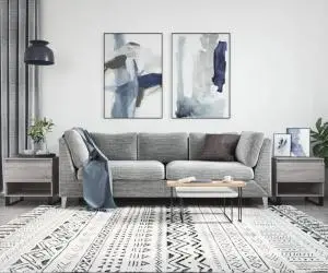 Măsuțe de cafea, 2 buc., gri sonoma, 50x46x50 cm, lemn compozit