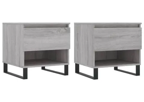 Măsuțe de cafea, 2 buc., gri sonoma, 50x46x50 cm, lemn compozit - 2/5