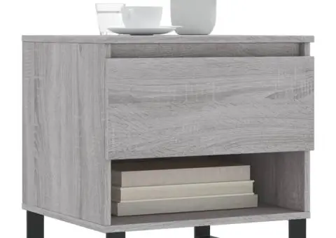 Măsuțe de cafea, 2 buc., gri sonoma, 50x46x50 cm, lemn compozit - 3/5