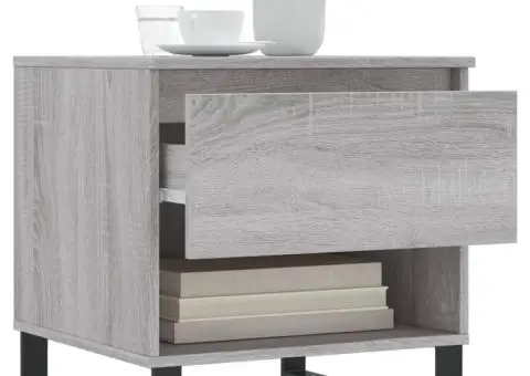 Măsuțe de cafea, 2 buc., gri sonoma, 50x46x50 cm, lemn compozit - 4/5