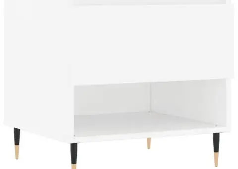 Măsuțe de cafea, 2 buc., alb, 50x46x50 cm, lemn compozit - 5/5