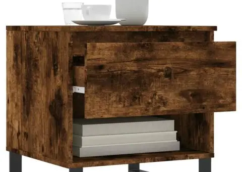 Măsuțe de cafea 2 buc. stejar fumuriu 50x46x50 cm lemn compozit - 4/5