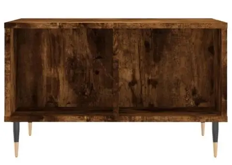 Măsuță de cafea, stejar fumuriu, 60x50x36,5 cm, lemn compozit - 4/5