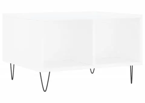 Măsuță de cafea, alb, 60x50x36,5 cm, lemn compozit - 2/5