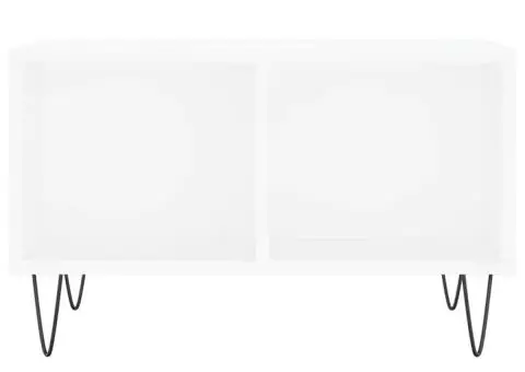 Măsuță de cafea, alb, 60x50x36,5 cm, lemn compozit - 4/5