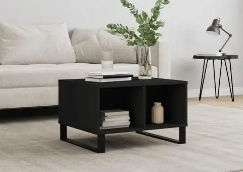 Măsuță de cafea, negru, 60x50x36,5 cm, lemn compozit - 1/5