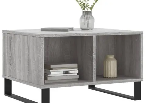 Măsuță de cafea, gri sonoma, 60x50x36,5 cm, lemn compozit - 3/5