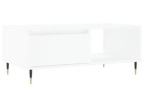 Măsuță de cafea, alb, 90x50x36,5 cm, lemn prelucrat - 2/5