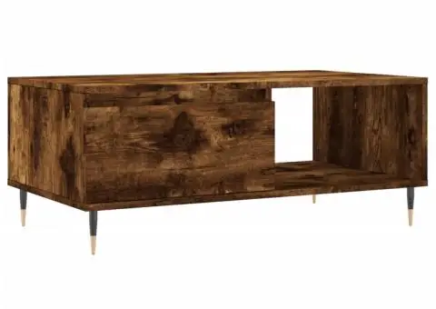 Măsuță de cafea, stejar fumuriu, 90x50x36,5 cm, lemn prelucrat - 2/5