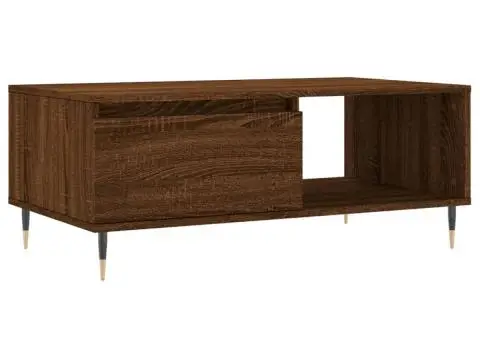 Măsuță de cafea, stejar maro, 90x50x36,5 cm, lemn prelucrat - 2/5