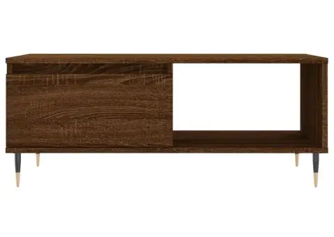 Măsuță de cafea, stejar maro, 90x50x36,5 cm, lemn prelucrat - 5/5