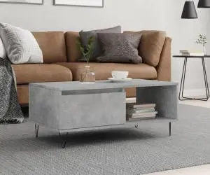vidaXL Măsuță de cafea, gri beton, 90x50x36,5 cm, lemn compozit