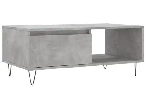 Măsuță de cafea, gri beton, 90x50x36,5 cm, lemn compozit - 2/5