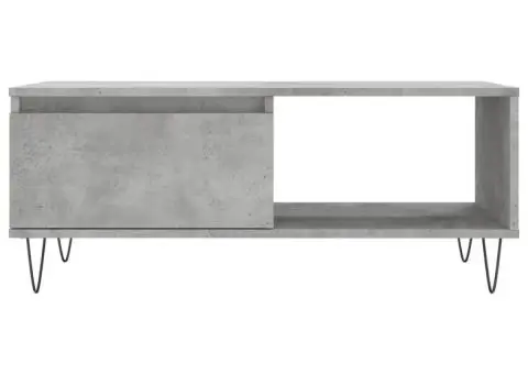 Măsuță de cafea, gri beton, 90x50x36,5 cm, lemn compozit - 5/5