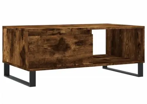 Măsuță de cafea, stejar fumuriu, 90x50x36,5 cm, lemn prelucrat - 2/5