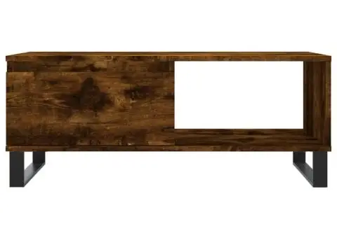 Măsuță de cafea, stejar fumuriu, 90x50x36,5 cm, lemn prelucrat - 5/5