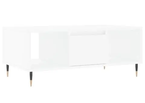 Măsuță de cafea, alb, 90x50x36,5 cm, lemn prelucrat - 2/5