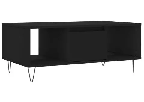 Măsuță de cafea, negru, 90x50x36,5 cm, lemn compozit - 2/5