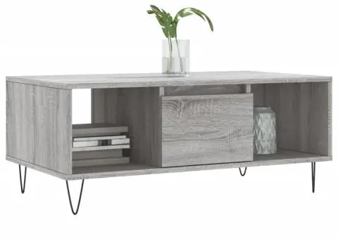 Măsuță de cafea, gri sonoma, 90x50x36,5 cm, lemn prelucrat - 3/5