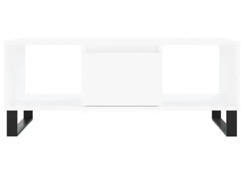 Măsuță de cafea, alb, 90x50x36,5 cm, lemn prelucrat - 5/5