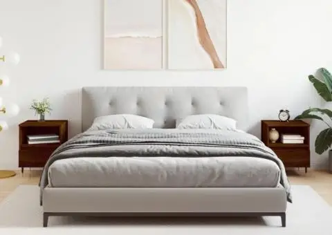 Noptiere, 2 buc., stejar maro, 40x35x50 cm, lemn compozit - 1/5