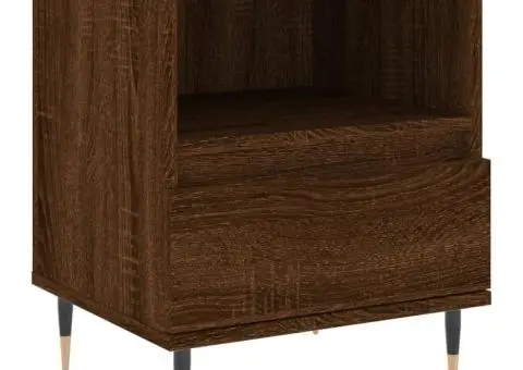 Noptiere, 2 buc., stejar maro, 40x35x50 cm, lemn compozit - 5/5