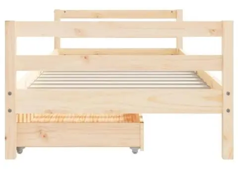 Cadru pat copii cu sertare, 80x200 cm, lemn masiv de pin - 5/5