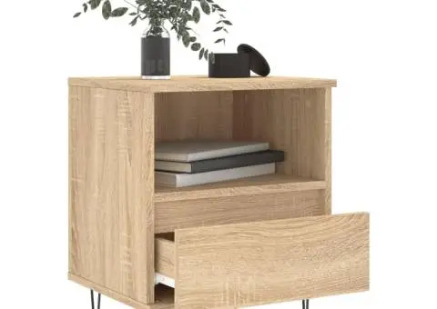 Noptiere, 2 buc., stejar sonoma, 40x35x50 cm, lemn compozit - 4/5