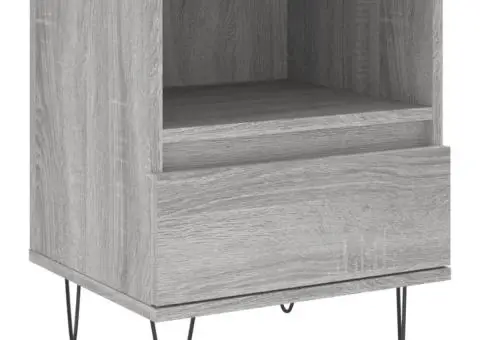 Noptiere, 2 buc., gri sonoma, 40x35x50 cm, lemn compozit - 5/5