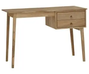 vidaXL Birou cu 2 sertare, 110x52x75 cm, lemn masiv de tec