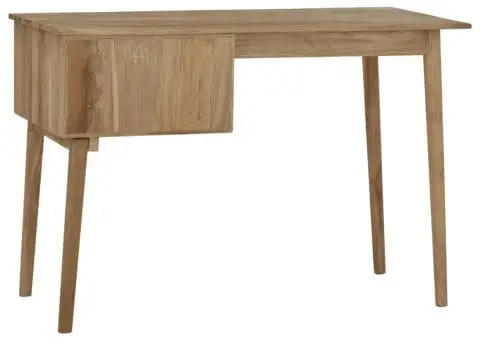 Birou cu 2 sertare, 110x52x75 cm, lemn masiv de tec - 5/5
