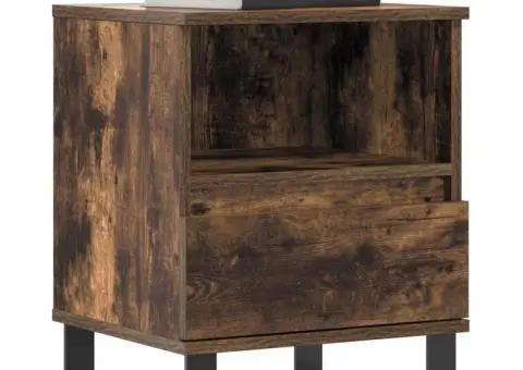 Noptieră, stejar fumuriu, 40x35x50 cm, lemn compozit - 3/5