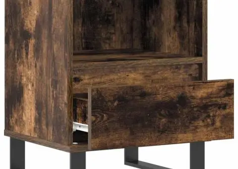 Noptieră, stejar fumuriu, 40x35x50 cm, lemn compozit - 5/5