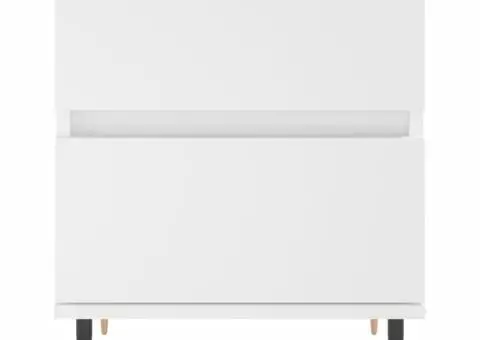 Noptieră, alb, 40x35x50 cm, lemn prelucrat - 5/5
