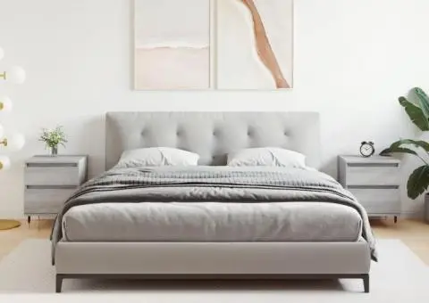 Noptiere, 2 buc., gri sonoma, 40x35x50 cm, lemn compozit - 1/5