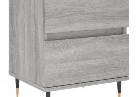 Noptiere, 2 buc., gri sonoma, 40x35x50 cm, lemn compozit - 5/5