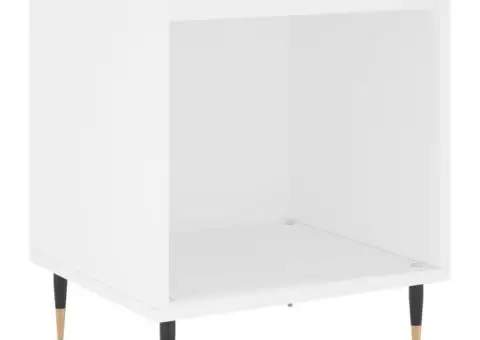 Noptiere, 2 buc., alb, 40x35x50 cm, lemn compozit - 4/5