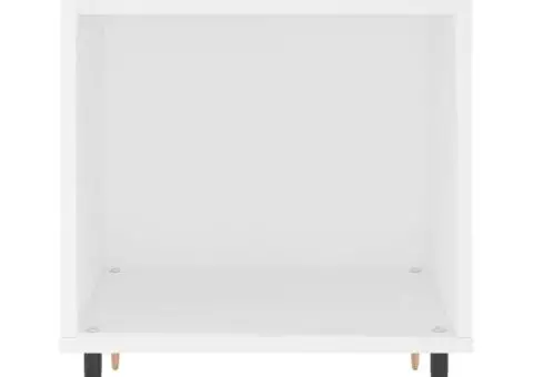 Noptiere, 2 buc., alb, 40x35x50 cm, lemn compozit - 5/5