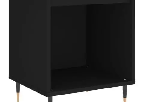 Noptiere, 2 buc., negru, 40x35x50 cm, lemn compozit - 4/5