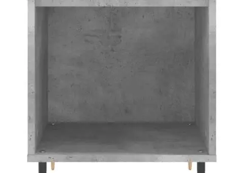 Noptieră, gri beton, 40x35x50 cm, lemn compozit - 4/5