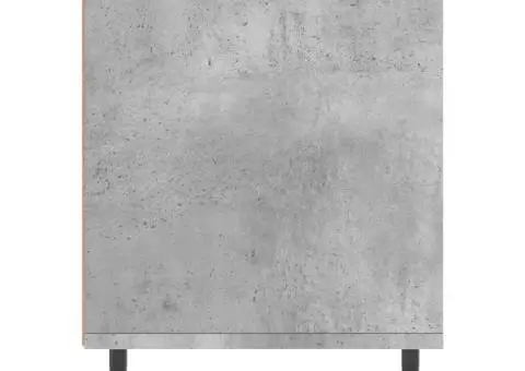 Noptieră, gri beton, 40x35x50 cm, lemn compozit - 5/5