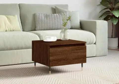 Măsuță de cafea, stejar maro, 50x46x35 cm, lemn prelucrat - 1/5