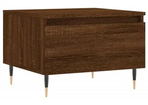 Măsuță de cafea, stejar maro, 50x46x35 cm, lemn prelucrat - 2/5