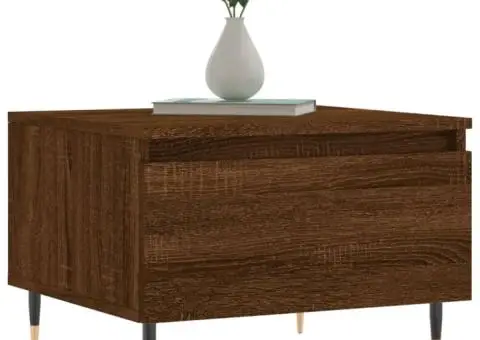 Măsuță de cafea, stejar maro, 50x46x35 cm, lemn prelucrat - 3/5