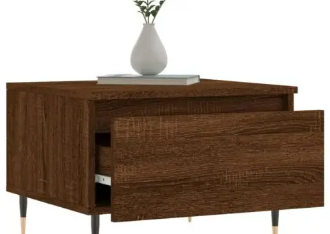 Măsuță de cafea, stejar maro, 50x46x35 cm, lemn prelucrat - 4/5